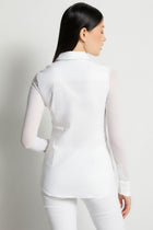 White || Beth Button Front Shirt