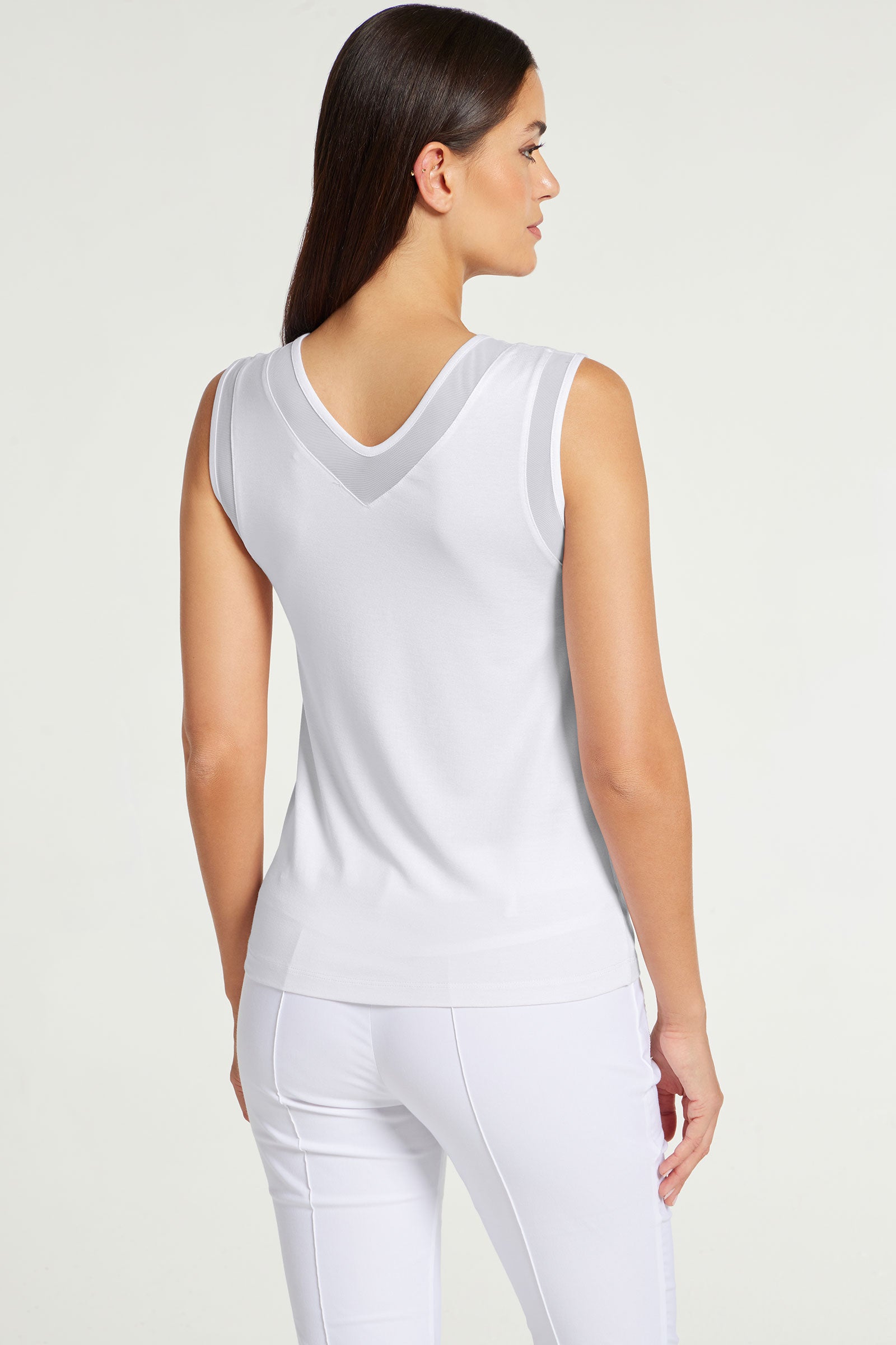 White || Jackson Pima Tank